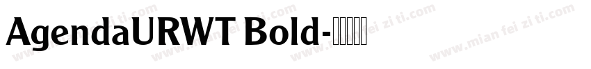 AgendaURWT Bold字体转换